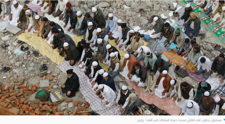 الهند تدمر مسجداً بُني قبل 5 قرون